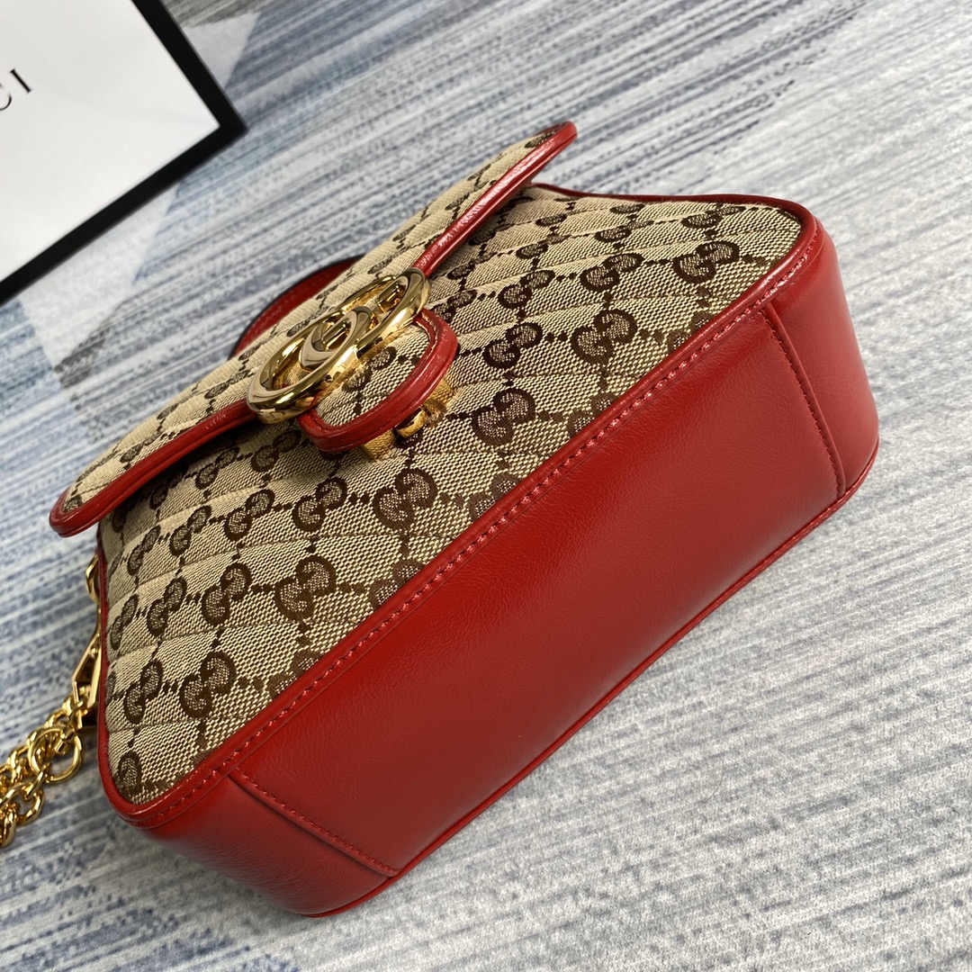 Gucci GG Marmont Mini Top Handle Bag Shoulder Bag 583571 Red